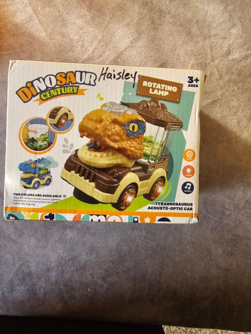 Dinosaurs Remote Control Car Dinosaur Monster Truck Toy with Spray, Light